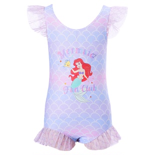 迪士尼美人鱼儿童泳衣女童2026新款小童泡温泉游泳衣宝宝女孩泳装