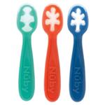 Nuby努比三阶段硅胶魔术训练沾勺儿童餐具辅食勺沾沾勺自主进食勺