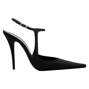 宋佳同款网红高跟鞋女2025新款细跟浅口环脚绑带黑色性感包头凉鞋