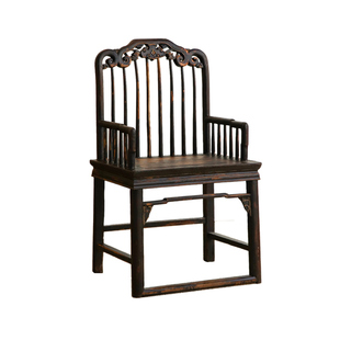 寂然 |宋式美学圈椅实木扶手椅仿古茶椅主人椅靠背椅侘寂风休闲椅