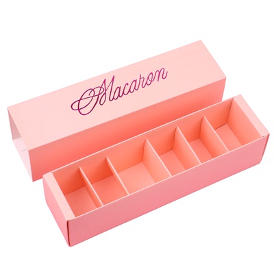 马卡龙烘焙包装盒烫金盒抽屉式6