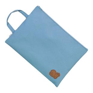 得力牛津布拉链袋A4加厚防水学生补习补课手提袋大容量拉链文件袋试卷整理分类收纳袋办公用品可定制文字logo