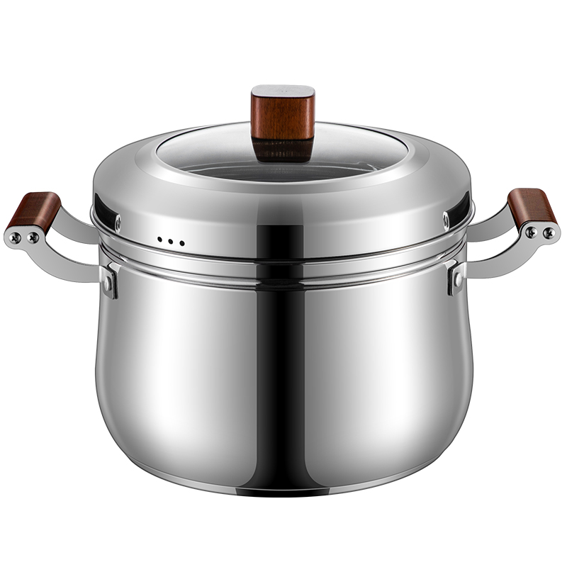 加厚蒸饭锅食品级304不锈钢家用单一层日式脱沥饭多功能糖小蒸锅