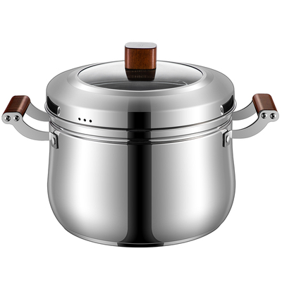 加厚304不锈钢沥水蒸饭锅