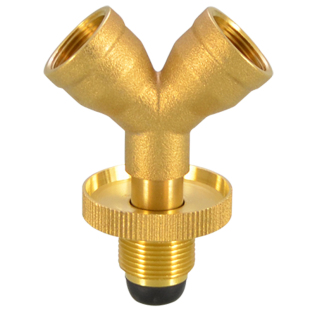 煤气罐三通阀一分二路液化气灶具煤气瓶连接口开关阀门分流接头