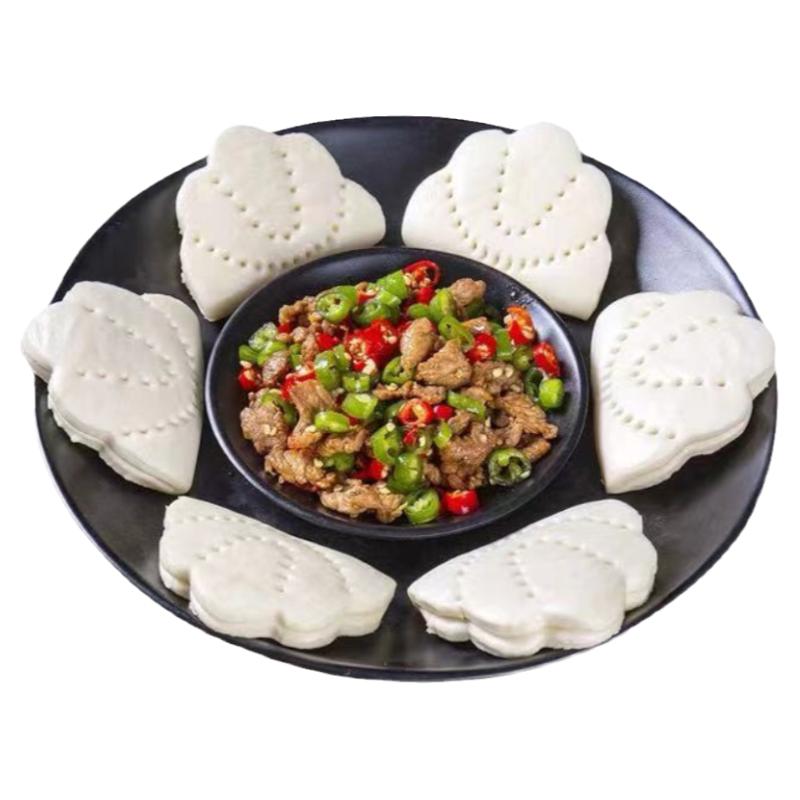 荷叶饼何叶夹酒店商用肉夹馍胚儿童早餐馒头包子夹馍皮半成品早点