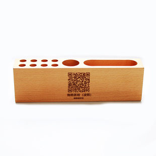 支付宝微信收钱码牌二维码多功能笔筒名片盒收银台加好友定制标志