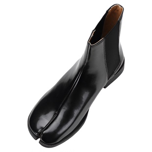 韩桥日记 马蹄分趾靴情侣切尔西靴猪蹄鞋羊蹄短靴男ins潮马丁靴女