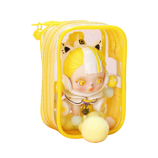泡泡玛特SP盲盒10cm棉花娃娃遛娃包娃娃手办收纳晒娃包包挂件透明