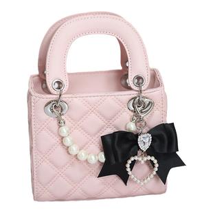 蕾系量产型日系少女手作包蝴蝶结甜酷风戴妃包她们的故饰会包包女