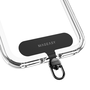 适用苹果iphone17/16/15手机链挂绳夹片360度旋转垫片挂片挂绳片固定夹背夹结实贴片挂件mageasy华为安卓通用
