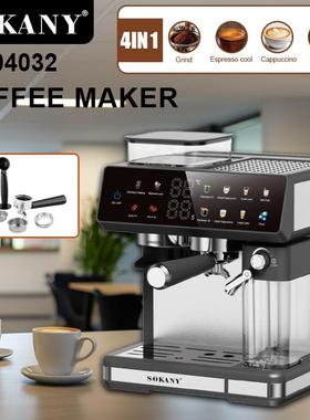 出口SOKANY04032咖啡机半自动意式咖啡机研磨冲泡蒸汽浓缩咖啡机