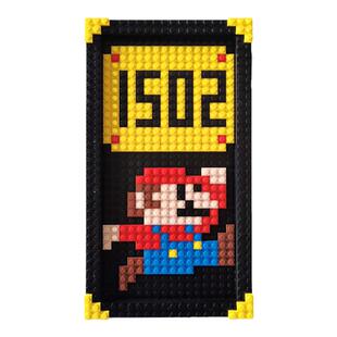 创意diy马里奥门牌号码牌家用卡通定制定做磁吸装饰入户积木门牌