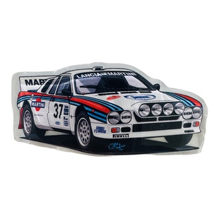 LANCIA 蓝旗亚 037 WRC GroupB拉力系列经典复古车插画冰箱贴原创