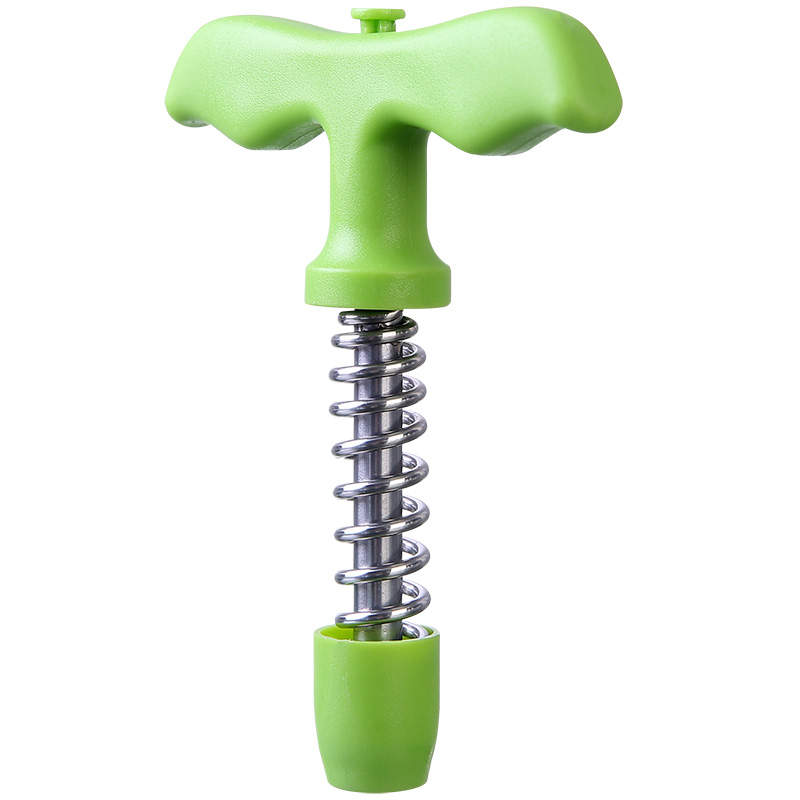 带皮椰子专用开孔器新型弹簧按压式椰青钻眼打孔工具不锈钢开椰刀