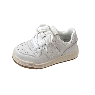 儿童时尚板鞋2026春季男女童魔术贴休闲鞋中大童运动鞋百搭小白鞋