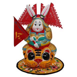 2025年马年新年礼品毕业礼物送同学老北京兔爷手工泥塑兔儿爷摆件