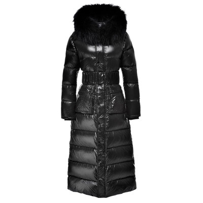 超长到脚踝大毛领超厚长过膝