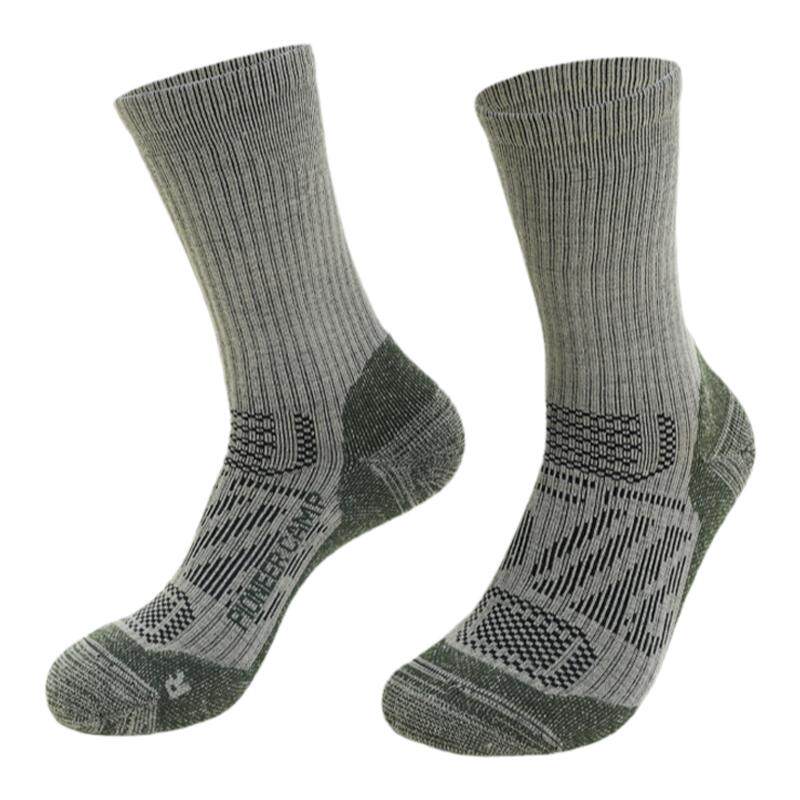 拓路者美利奴羊毛袜抗菌防臭徒步中筒袜男女款减震毛圈底运动袜子