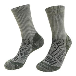 拓路者美利奴羊毛袜抗菌防臭徒步中筒袜男女款减震毛圈底运动袜子