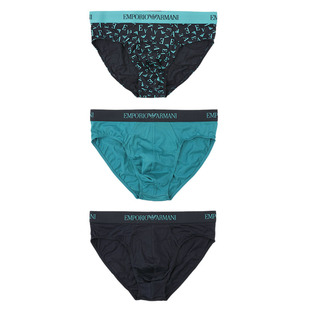 Armani/阿玛尼EA 男士时尚鹰标3件装三角内裤 EM000256 AF10800