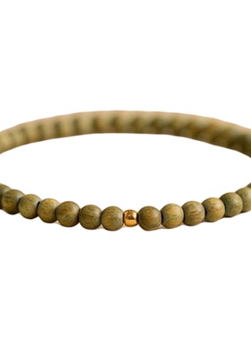 檀木手链绿檀女复古民族风手串男学生情侣朱砂天然手工佩戴吉祥