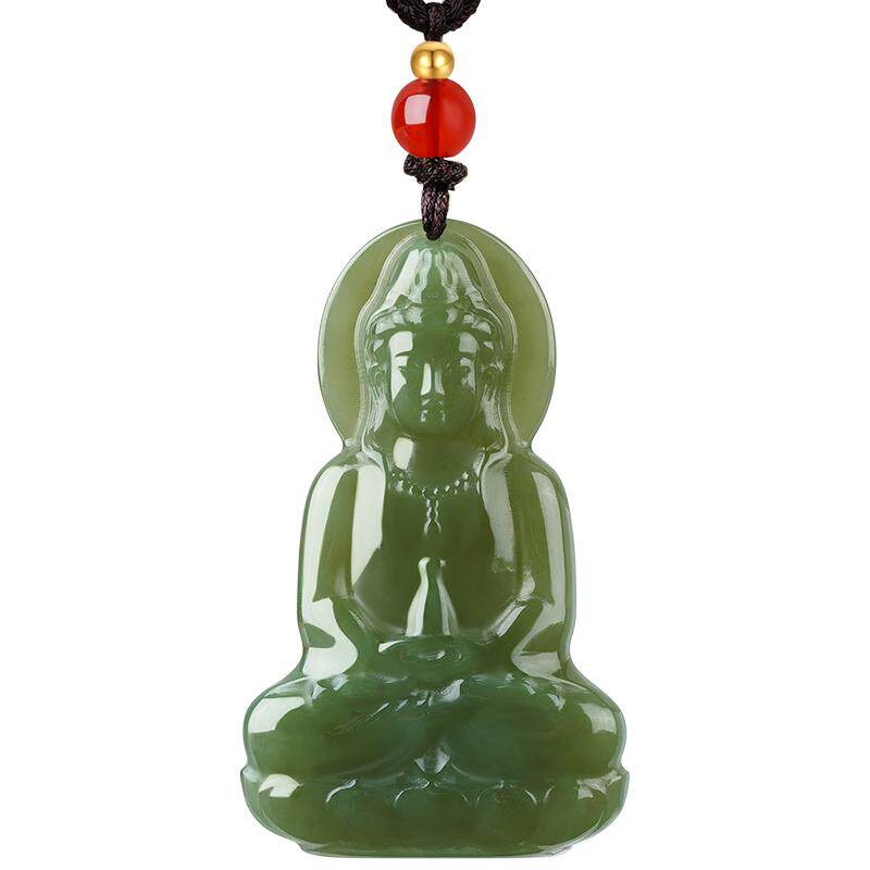 周大生碧玉观音吊坠女士精品