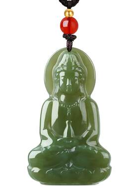 周大生碧玉观音吊坠女士精品