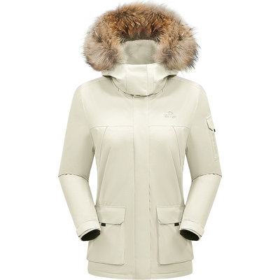 【极寒】伯希和户外大毛领羽绒服女700蓬鹅绒派克服外套防风保暖