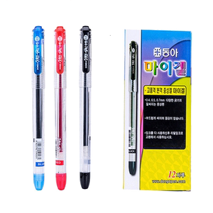 批发韩国东亚中性笔 学生用品考试办公文具写字手帐账笔水性笔全针管水笔比碳素笔韩版黑红蓝彩色签字笔0.5mm