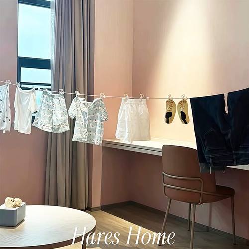 旅行伸缩晾衣绳酒店便携晾衣服神器免打孔户外晒衣服内衣内裤袜子