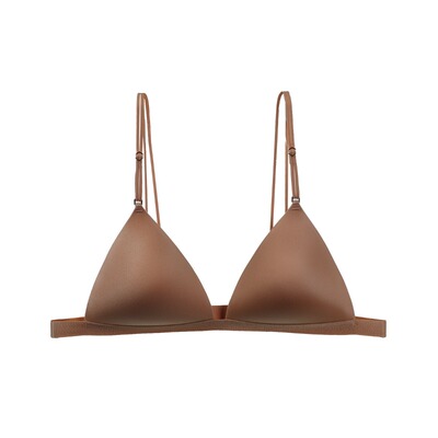 【三角杯】芬狄诗光面无痕内衣女bralette薄款小胸细肩带美背文胸