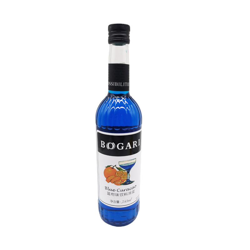 BOGARI宝珈丽蓝柑风味果露调味糖浆咖啡调酒苏打鸡尾酒饮品750ml