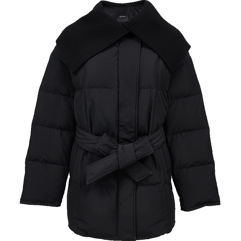 Vero Moda羽绒服2025冬季新款90白鸭绒轻羽腰带针织领口325423008