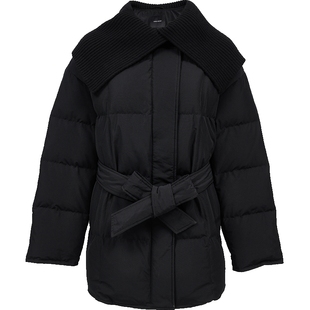 Vero Moda羽绒服2025冬季新款90白鸭绒轻羽腰带针织领口325423008