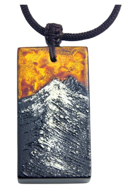 测试推荐竞仙男木大漆吊坠漆器