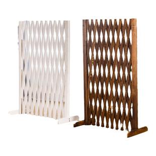 防腐木伸缩栅栏围栏室内狗猫宠物隔断院子拦门栅栏户外护栏围起来