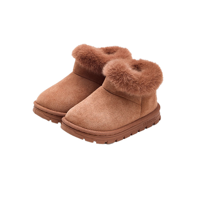 泰兰尼斯儿童雪地靴冬季加绒防水中筒棉鞋