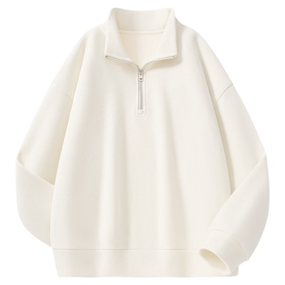 onemore加绒加厚半拉链卫衣