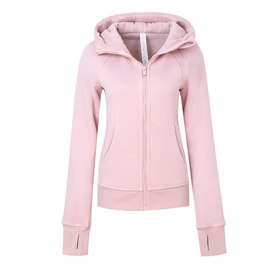 加绒连帽拉链运动外套