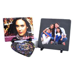 千层岩照片墙石板印照片摆台石板画个性定制天然石头画相框定制