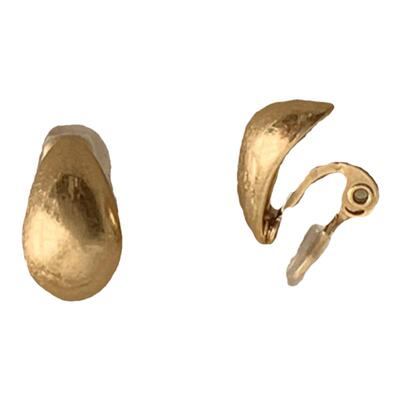 日系经典耳钉水滴哑光金属耳夹