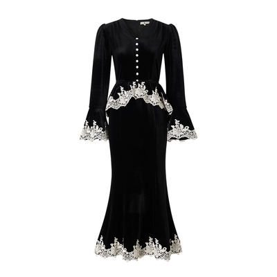 MD千亿【秋水煮茶】2025冬季时尚设计感显瘦设计感连衣裙