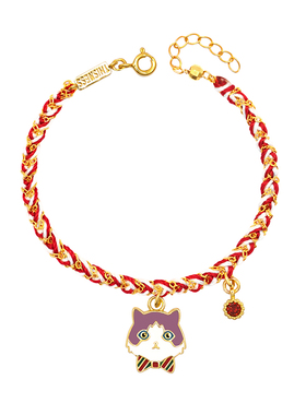 THISNESS情侣纯银圣诞编织手链