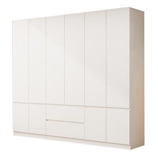 实木衣柜卧室家用儿童现代简约2025新款出租房用免拉手分段式衣橱