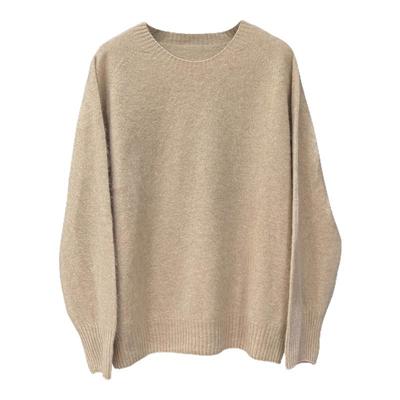 法式经典圆领松弛感保暖羊毛绒衫