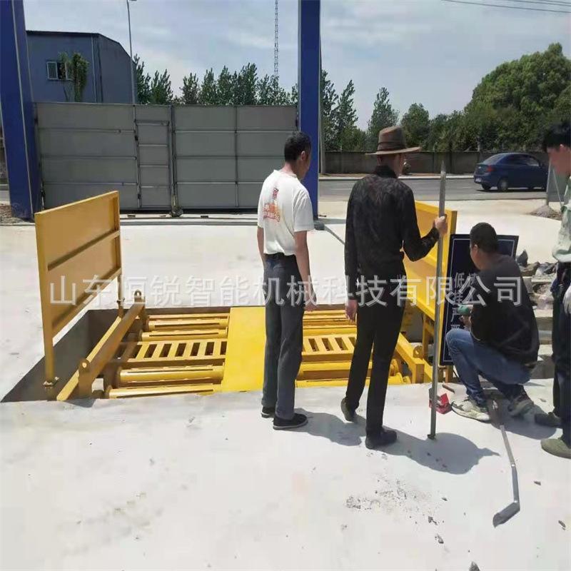 南京全自动工地八轴滚轴洗轮机自动感应工程洗车机滚轮式洗车平台
