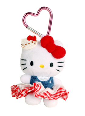 正版hellokitty红色格子裙挂件