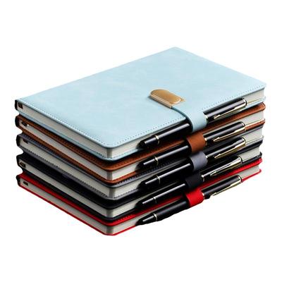 文具软皮a5笔记本简约带扣
