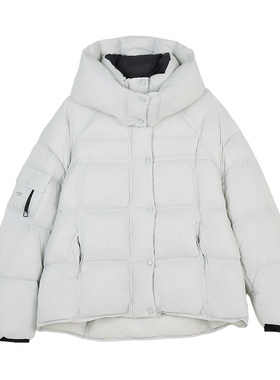 云上生活【月下绒雪】90白鸭绒哑光轻薄连帽羽绒服冬季外套女